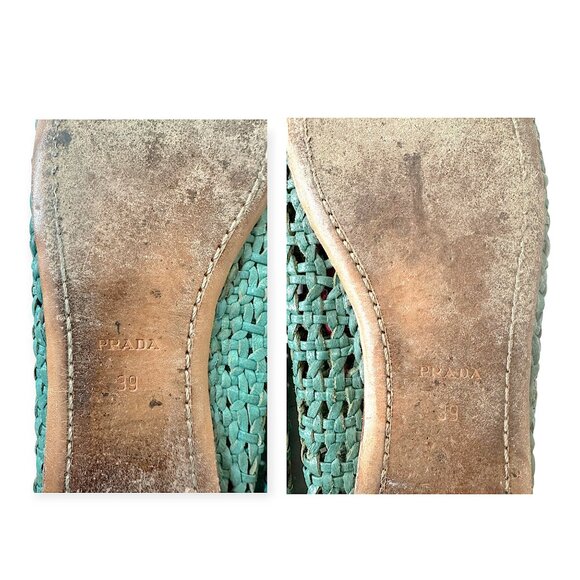 Prada SS2010 Limited Edition Woven Madras Leather Flats – Size 39 – Rare Box Set - Picture 10 of 14